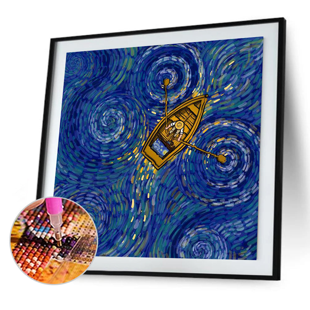 Star Lake - Full Round Drill Diamond Painting 40*40CM
