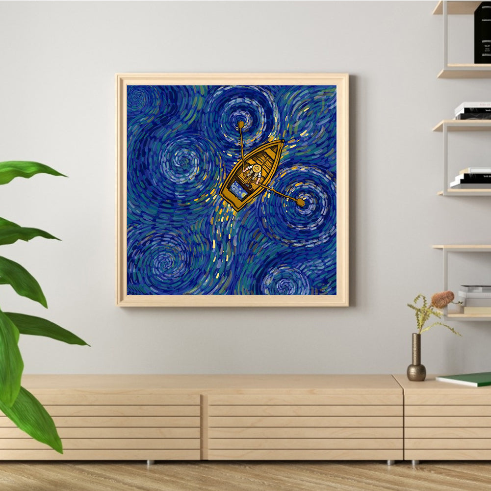 Star Lake - Full Round Drill Diamond Painting 40*40CM