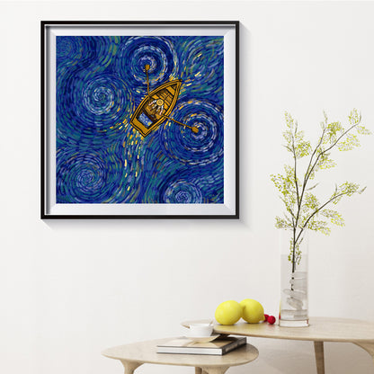 Star Lake - Full Round Drill Diamond Painting 40*40CM