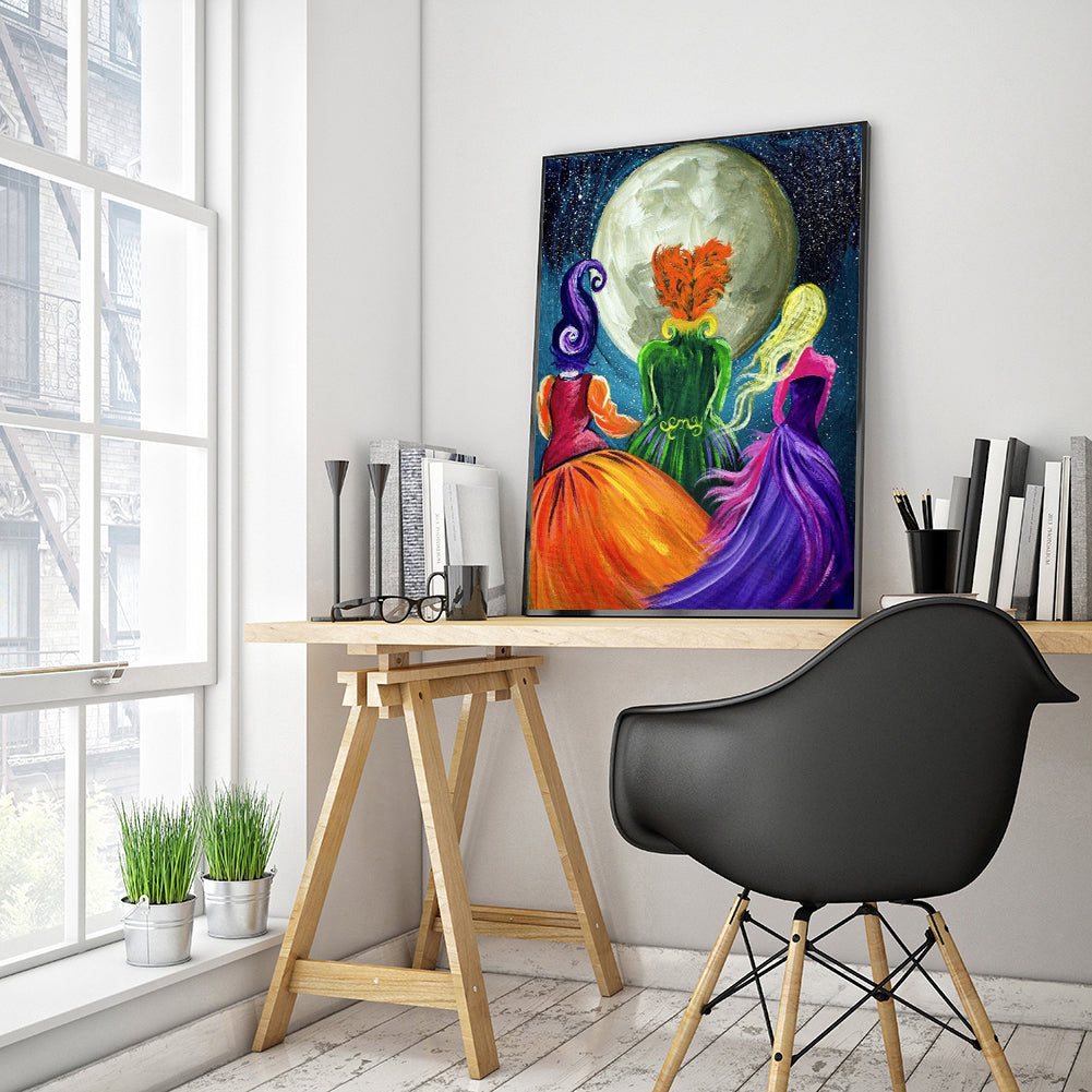 Three Back - Full Round Drill Diamond Painting 30*40CM