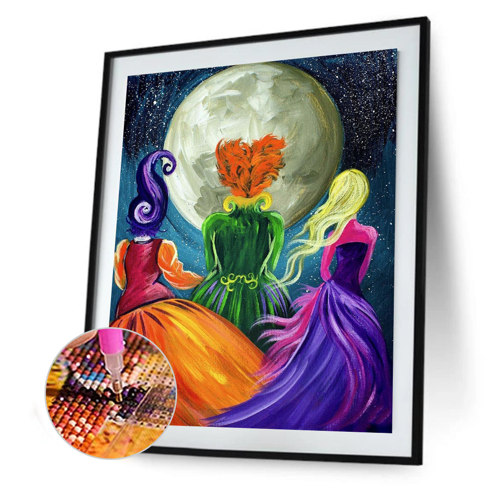 Three Back - Full Round Drill Diamond Painting 30*40CM
