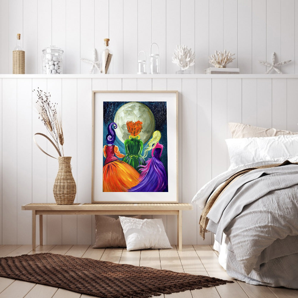 Three Back - Full Round Drill Diamond Painting 30*40CM
