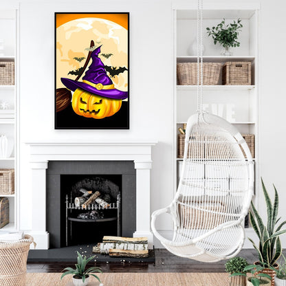 Pumpkin - Full Round Drill Diamond Painting 30*50CM