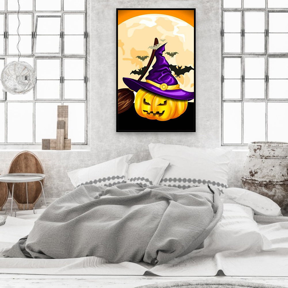 Pumpkin - Full Round Drill Diamond Painting 30*50CM