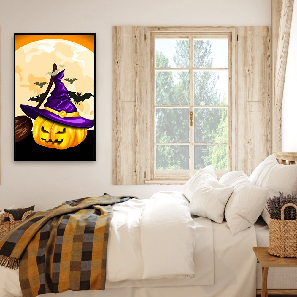 Pumpkin - Full Round Drill Diamond Painting 30*50CM