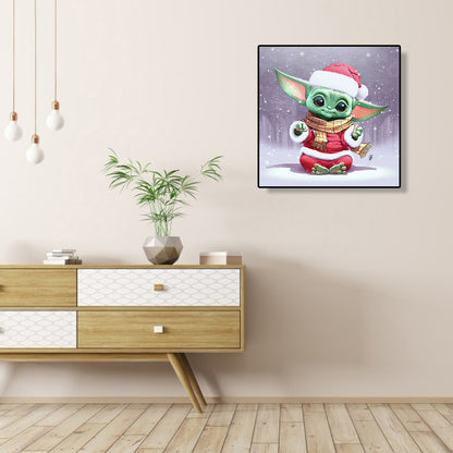 Christmas Yoda - Full Round Drill Diamond Painting 40*40CM