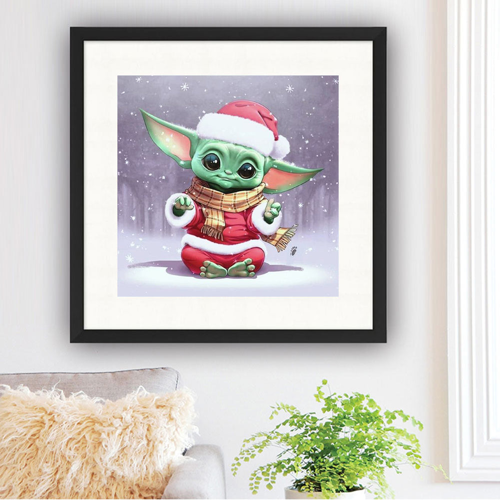 Christmas Yoda - Full Round Drill Diamond Painting 40*40CM