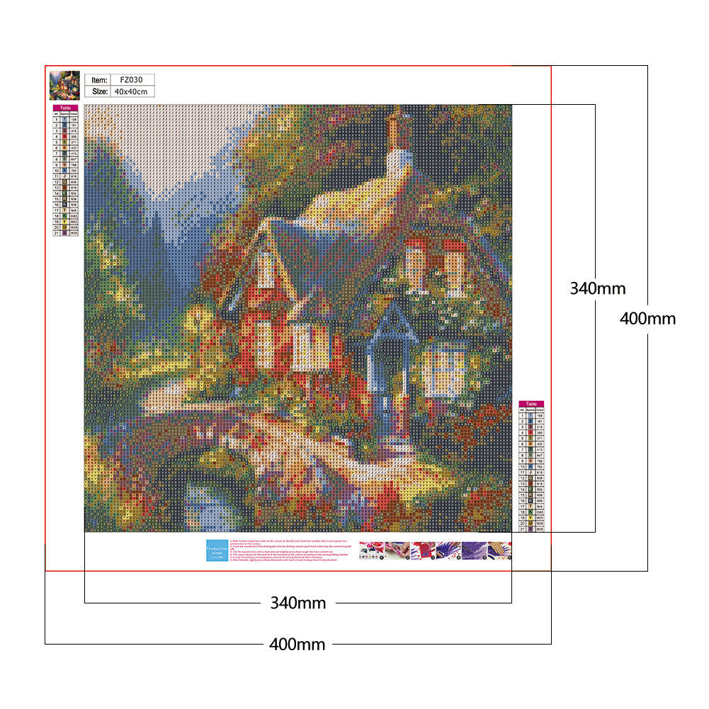 Countryside Landscape - Full Square Drill Diamond Painting 40*40CM