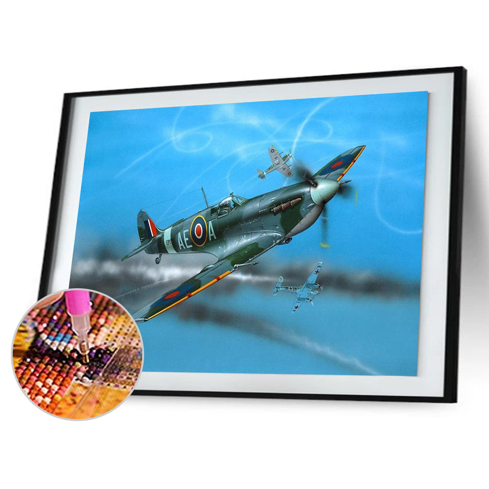 Airplane - Full Square Drill Diamond Painting 40*30CM