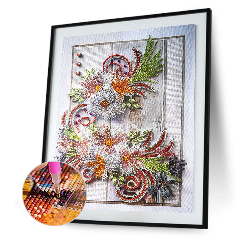 Flowers Plants - Special Shaped Drill Diamond Painting 30*40CM