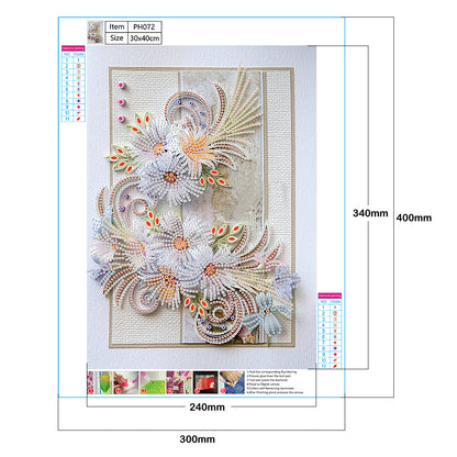 Flowers Plants - Special Shaped Drill Diamond Painting 30*40CM