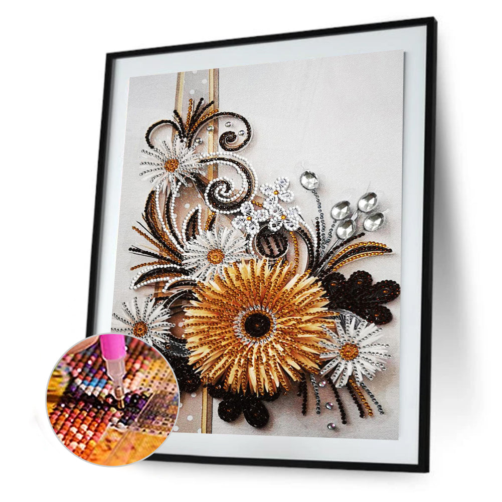 Flowers Plants - Special Shaped Drill Diamond Painting 30*40CM