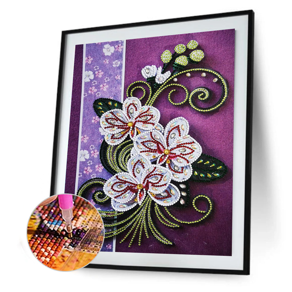 Flowers Plants - Special Shaped Drill Diamond Painting 30*40CM