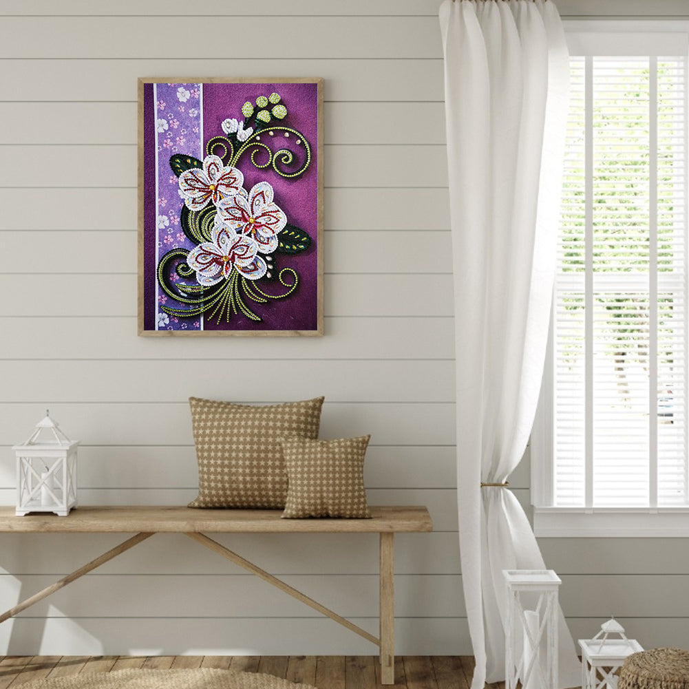 Flowers Plants - Special Shaped Drill Diamond Painting 30*40CM