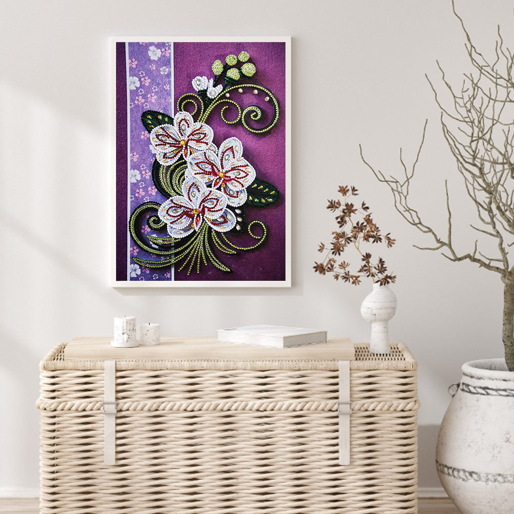 Flowers Plants - Special Shaped Drill Diamond Painting 30*40CM