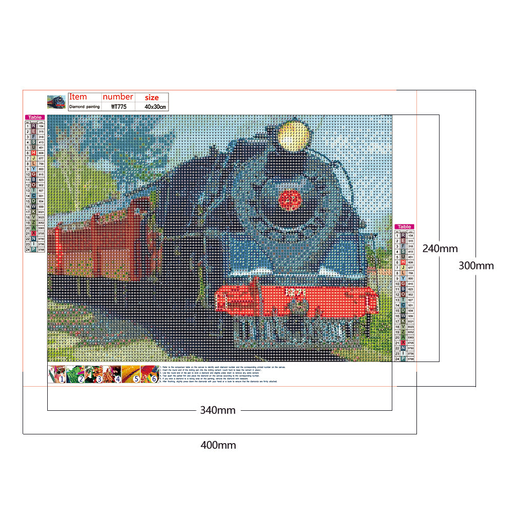 Train - Full Round Drill Diamond Painting 40*30CM