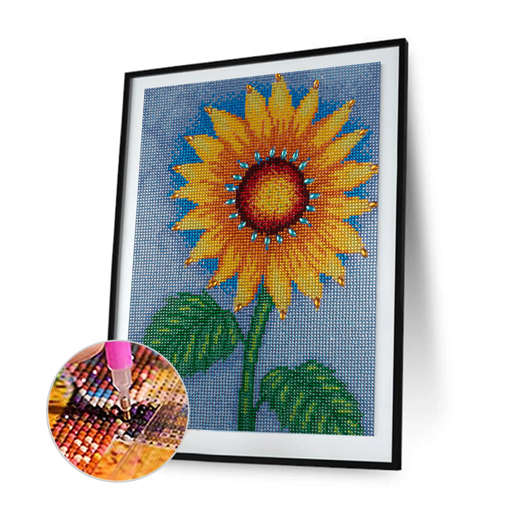 Sunflower - Special Shaped Drill Diamond Painting 30*40CM