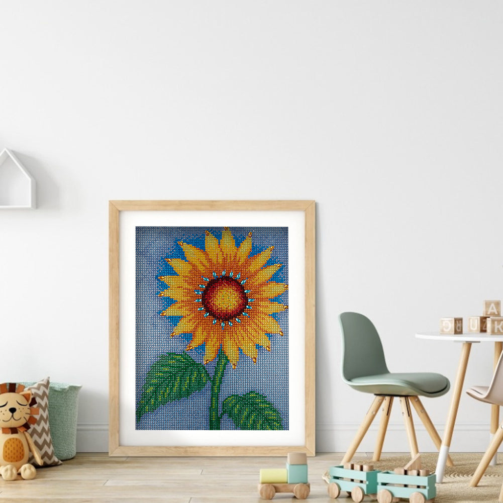 Sunflower - Special Shaped Drill Diamond Painting 30*40CM