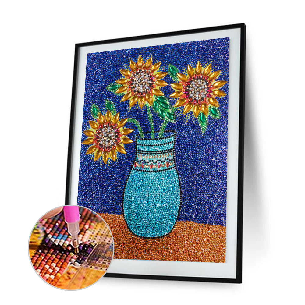 Sunflower - Special Shaped Drill Diamond Painting 30*40CM