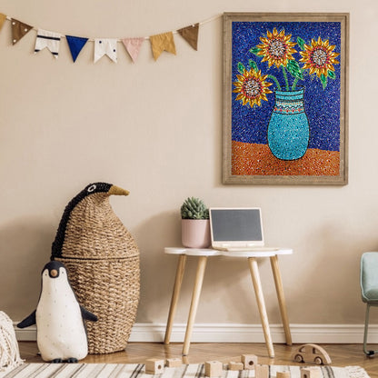 Sunflower - Special Shaped Drill Diamond Painting 30*40CM