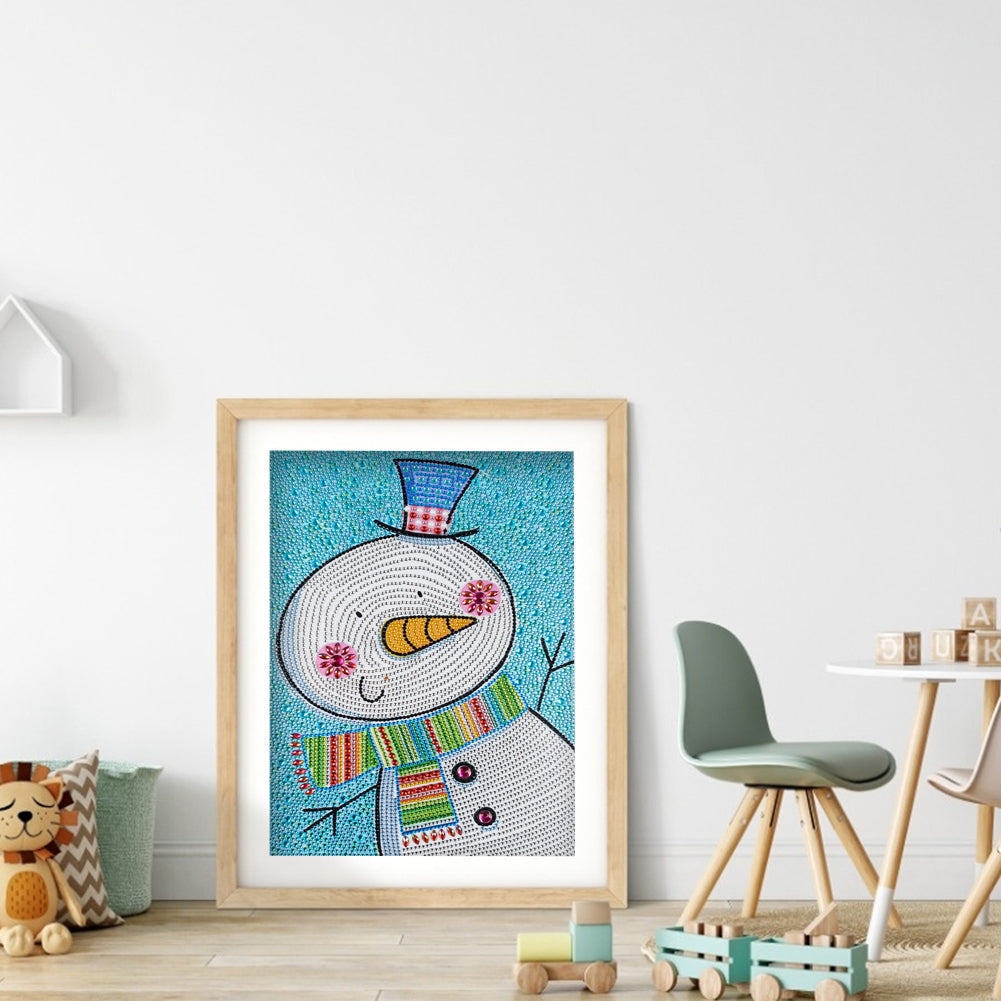 Snowman - Special Shaped Drill Diamond Painting 30*40CM