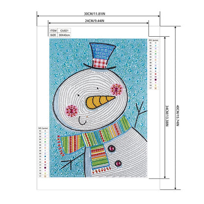 Snowman - Special Shaped Drill Diamond Painting 30*40CM