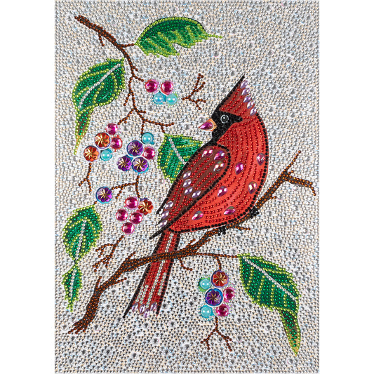 Red Bird - Special Shaped Drill Diamond Painting 30*40CM