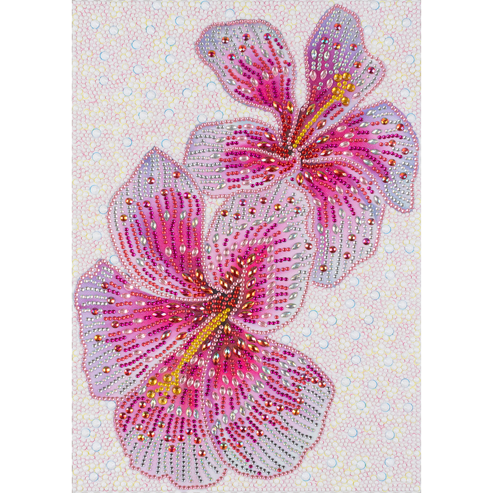 Pink Flower - Special Shaped Drill Diamond Painting 30*40CM