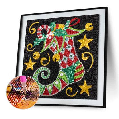 Christmas Socks - Special Shaped Drill Diamond Painting 30*30CM