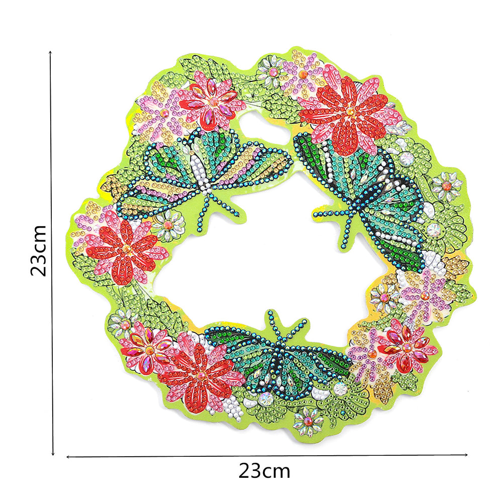 5D DIY Diamond Painting Festival Wreath Kits Art Door Wall Hanging Decor