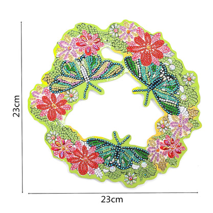 5D DIY Diamond Painting Festival Wreath Kits Art Door Wall Hanging Decor