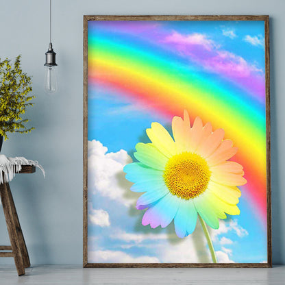 Rainbow Daisy - Full Round Drill Diamond Painting 30*40CM