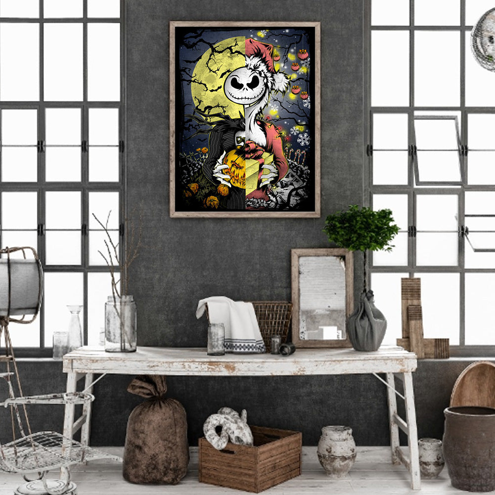 Halloween Skull - Full Round Drill Diamond Painting 40*50CM