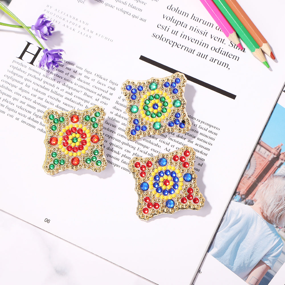 DIY Diamond Brooch 5D Mosaic Drilling Painting Kit Resin Pin Buckle Gift