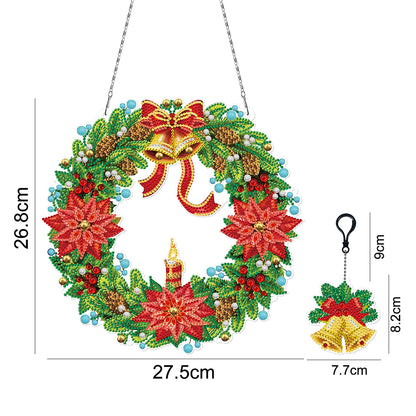 Xmas Diamond Painting Wreath Special Shape Drill Rhinestone Garland Craft