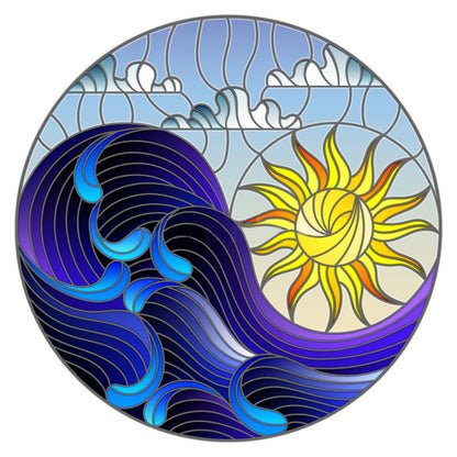 Sun Moon - Full Round Drill Diamond Painting 30*30CM