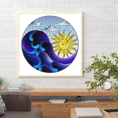 Sun Moon - Full Round Drill Diamond Painting 30*30CM