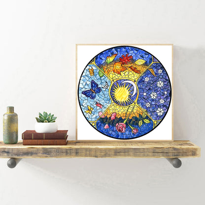 Sun Moon - Full Round Drill Diamond Painting 30*30CM