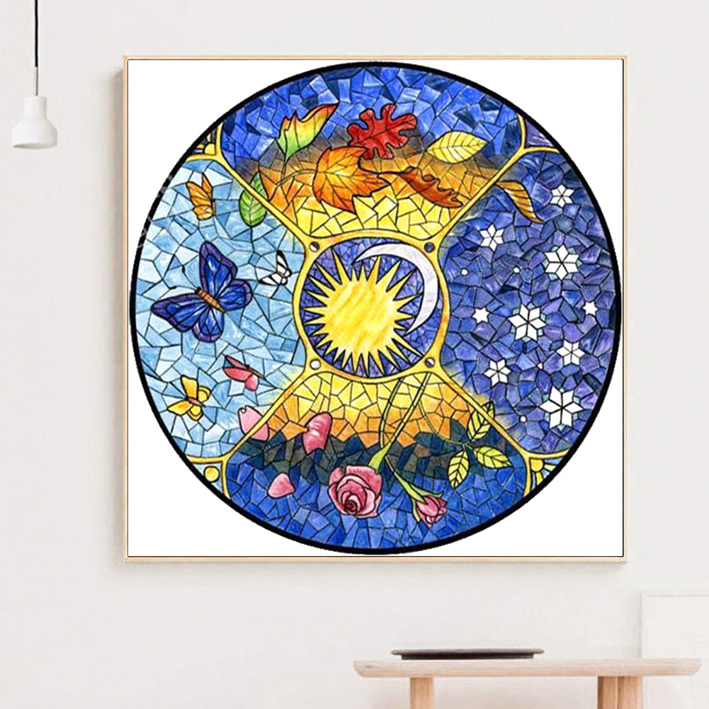 Sun Moon - Full Round Drill Diamond Painting 30*30CM