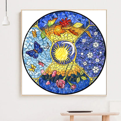 Sun Moon - Full Round Drill Diamond Painting 30*30CM