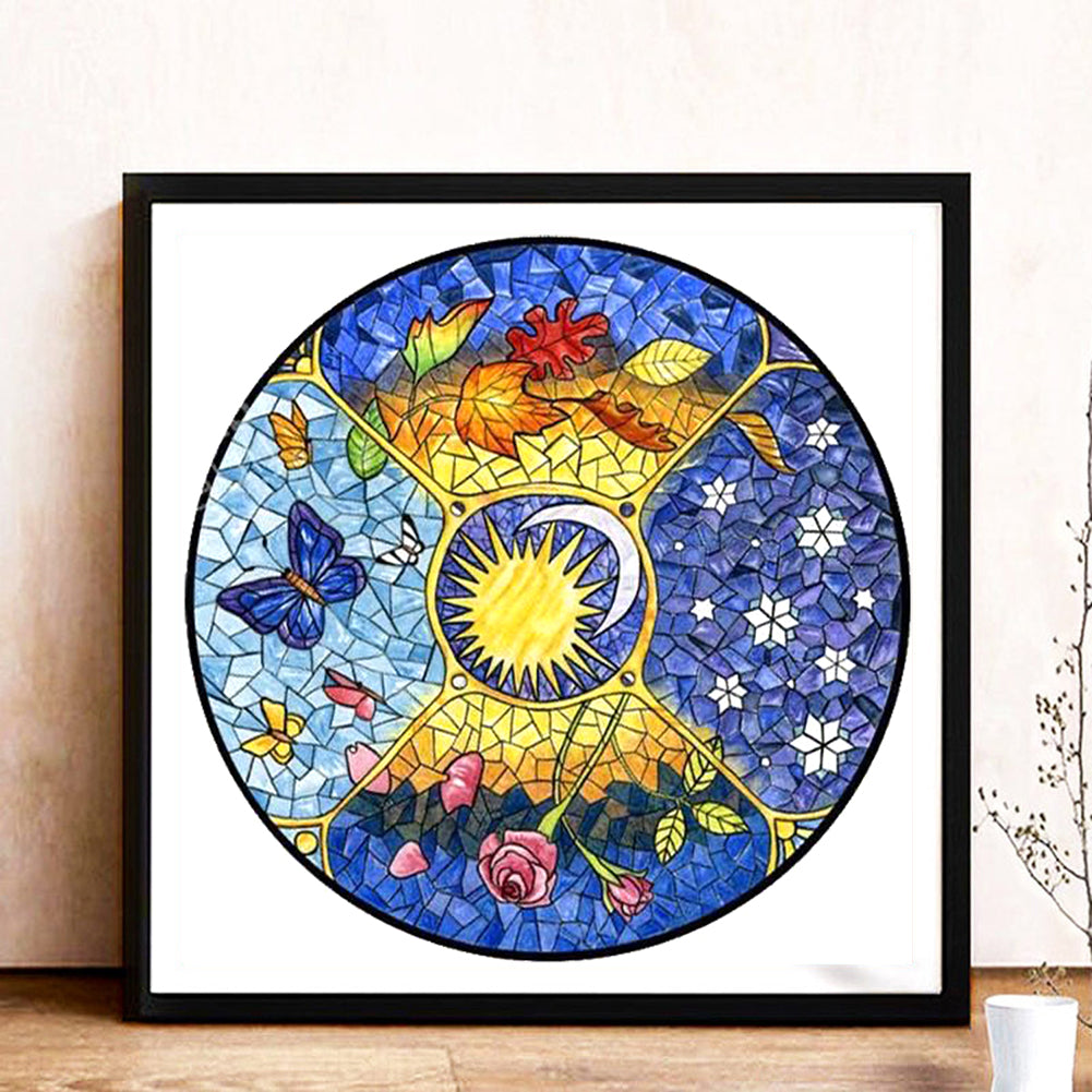 Sun Moon - Full Round Drill Diamond Painting 30*30CM