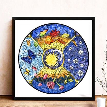 Sun Moon - Full Round Drill Diamond Painting 30*30CM