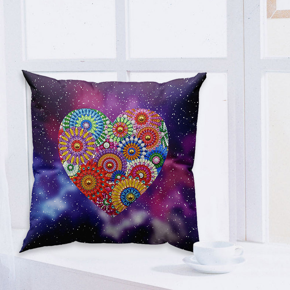 5D Mosaic Diamond Pillow Case Drilling Pillow Cover DIY Resin Painting Kit