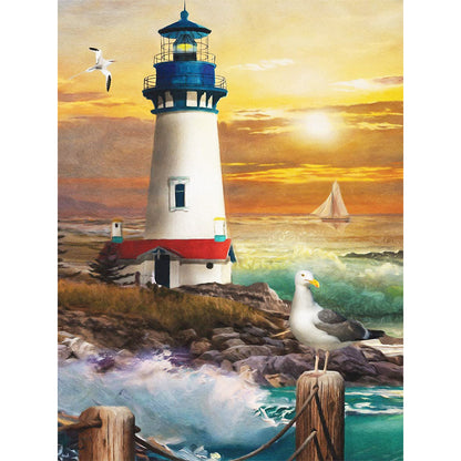 Lighthouse - Full Round Drill Diamond Painting 30*40CM