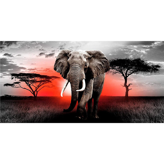 Elephant - Full Round Drill Diamond Painting 80*40CM