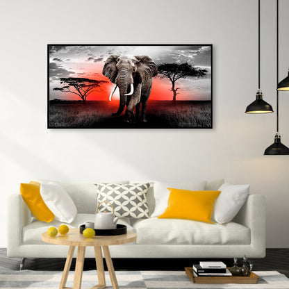 Elephant - Full Round Drill Diamond Painting 80*40CM