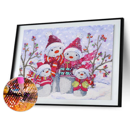 Christmas Snowman - Special Shaped Drill Diamond Painting 40*30CM