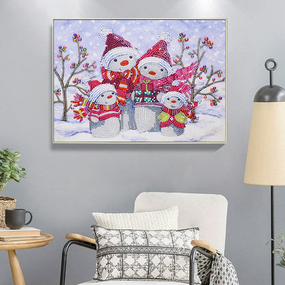 Christmas Snowman - Special Shaped Drill Diamond Painting 40*30CM