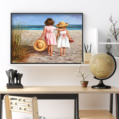 Beach Girl - Full Round Drill Diamond Painting 40*30CM