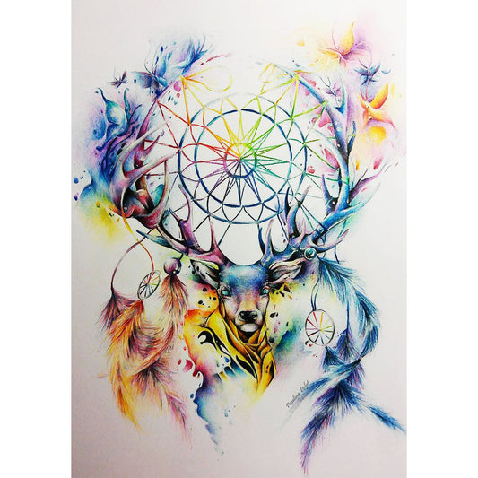 Deer Dreamcatcher - Special Shaped Drill Diamond Paiting 30*40CM